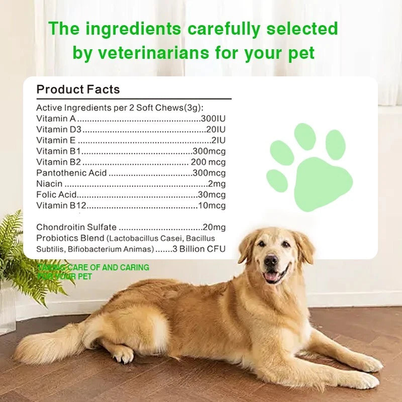 Aonai Probiotic Chews for Dogs - Digestive Support & Gut Health Soft Chews