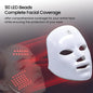 RUTAWZ LED Face Mask - 7 Color Light Therapy for Anti-Aging, Acne & Wrinkles