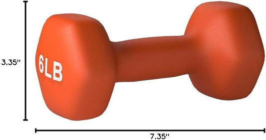 Neoprene Dumbbell Hand Weights - Non-Slip Grip for Home Gym & Strength Training