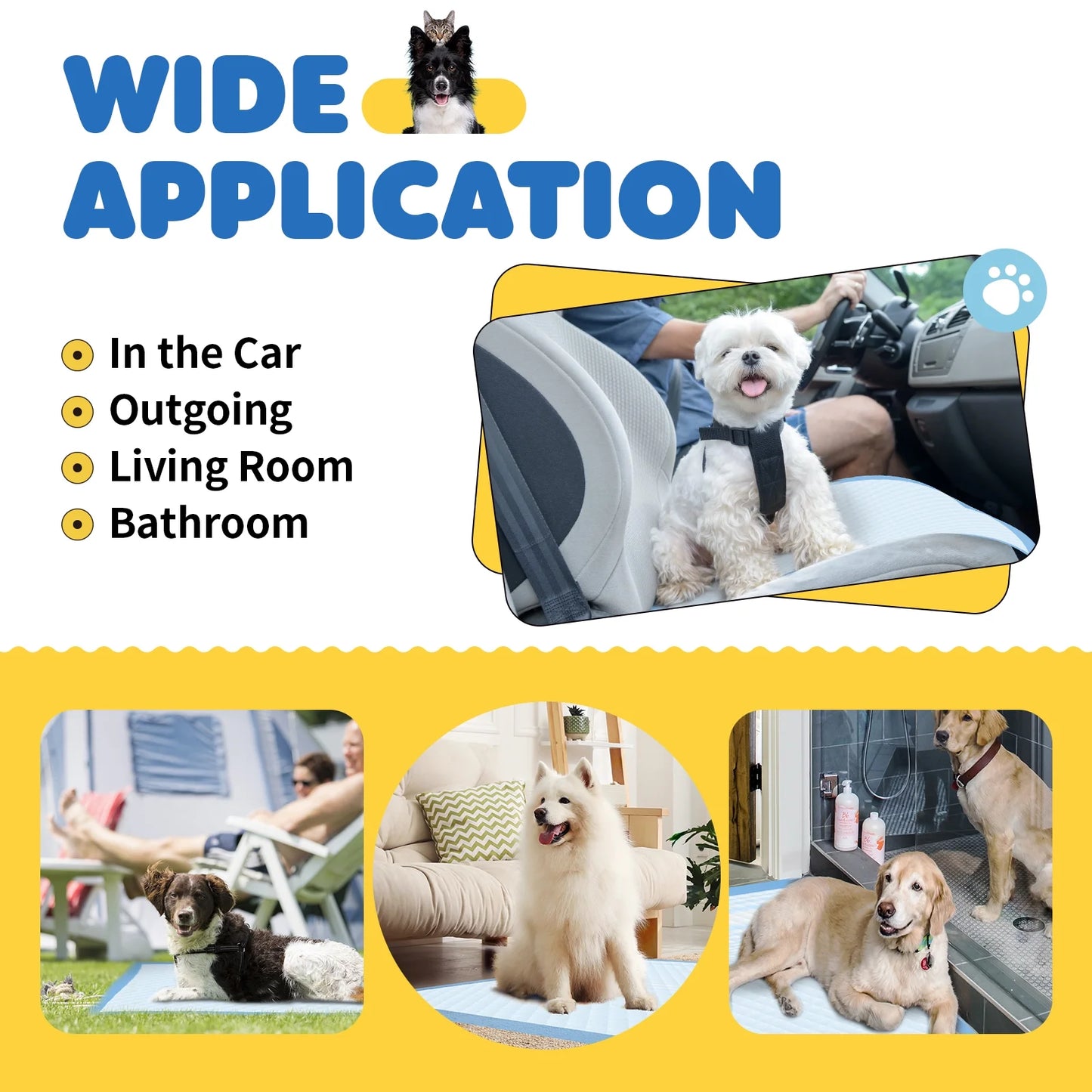 Powools Puppy Pads - Super Absorbent 38" x 28" XX-Large 6-Layer 50 Pack