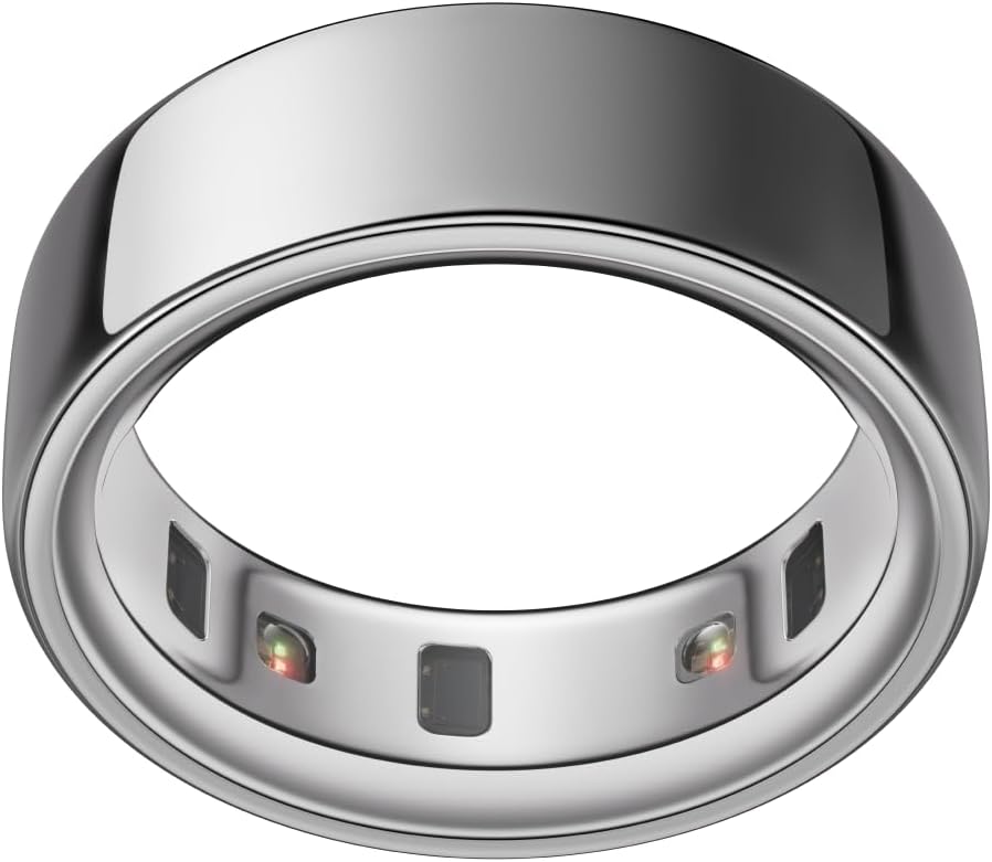 Oura Ring 4 - Silver - Size 8 - Smart Ring for Sleep, Fitness & Health Tracking