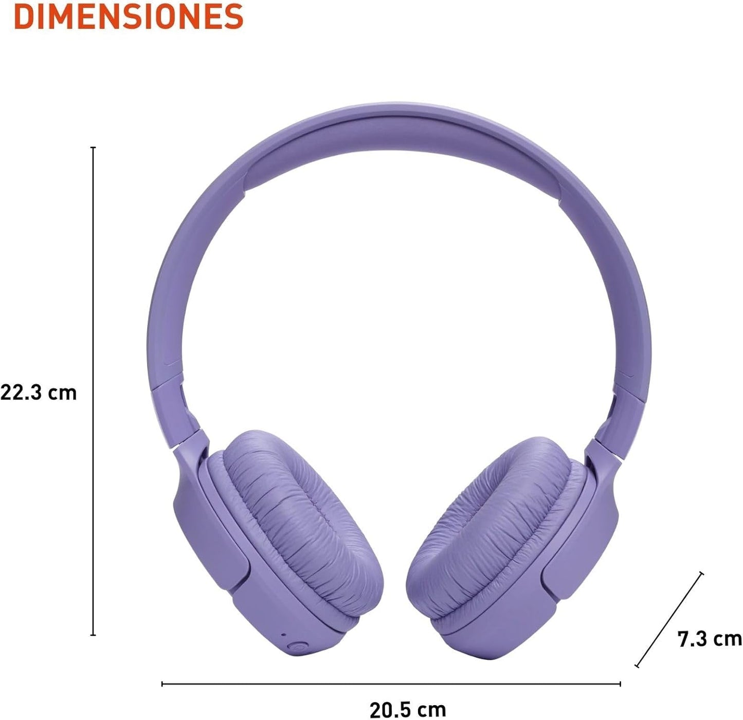 Tune 520BT Wireless On-Ear Headphones - 57H Battery Life with Speed Charge (Purple)