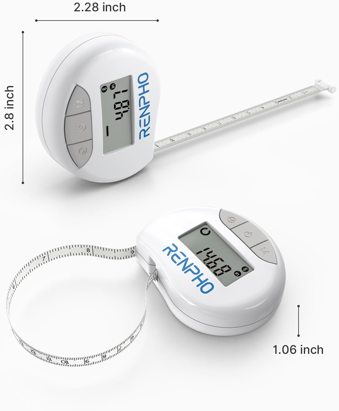 Smart Body Measuring Tape - Bluetooth Fitness Tracker for Weight Loss & Muscle Gain