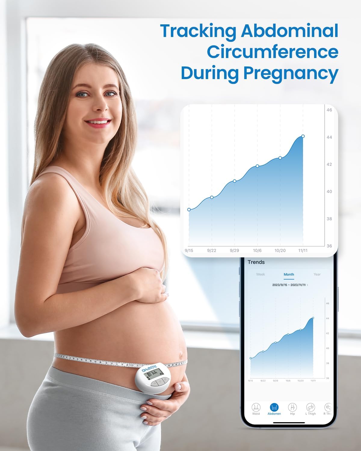 Smart Body Measuring Tape - Bluetooth Fitness Tracker for Weight Loss & Muscle Gain