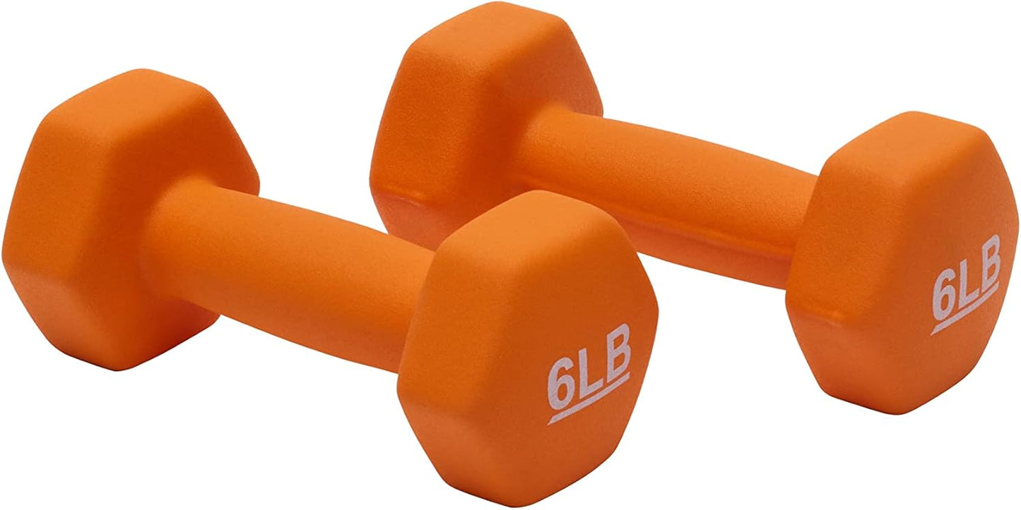 Neoprene Dumbbell Hand Weights - Non-Slip Grip for Home Gym & Strength Training