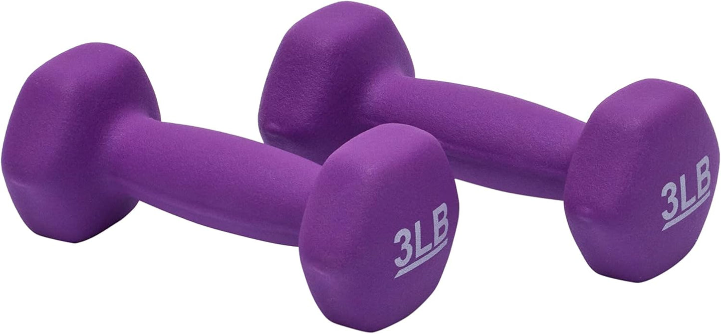 Neoprene Dumbbell Hand Weights - Non-Slip Grip for Home Gym & Strength Training