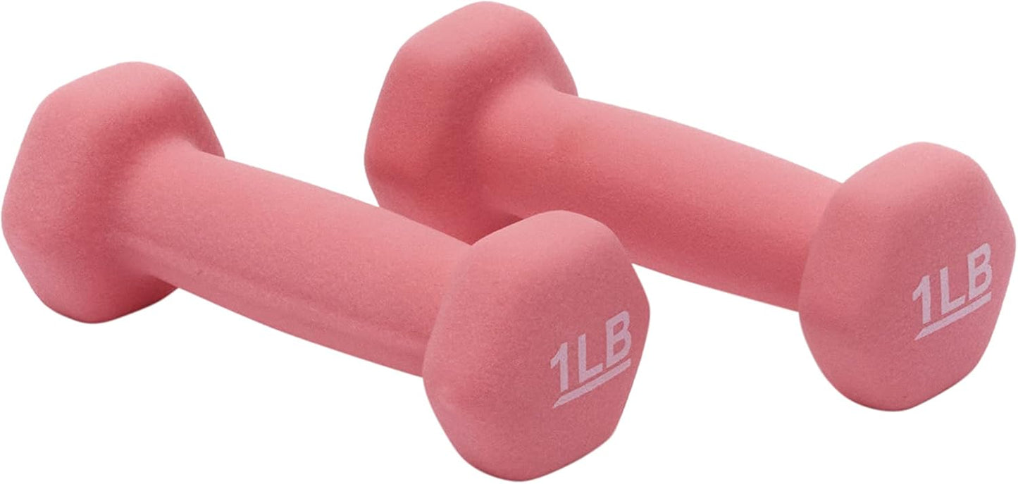 Neoprene Dumbbell Hand Weights - Non-Slip Grip for Home Gym & Strength Training