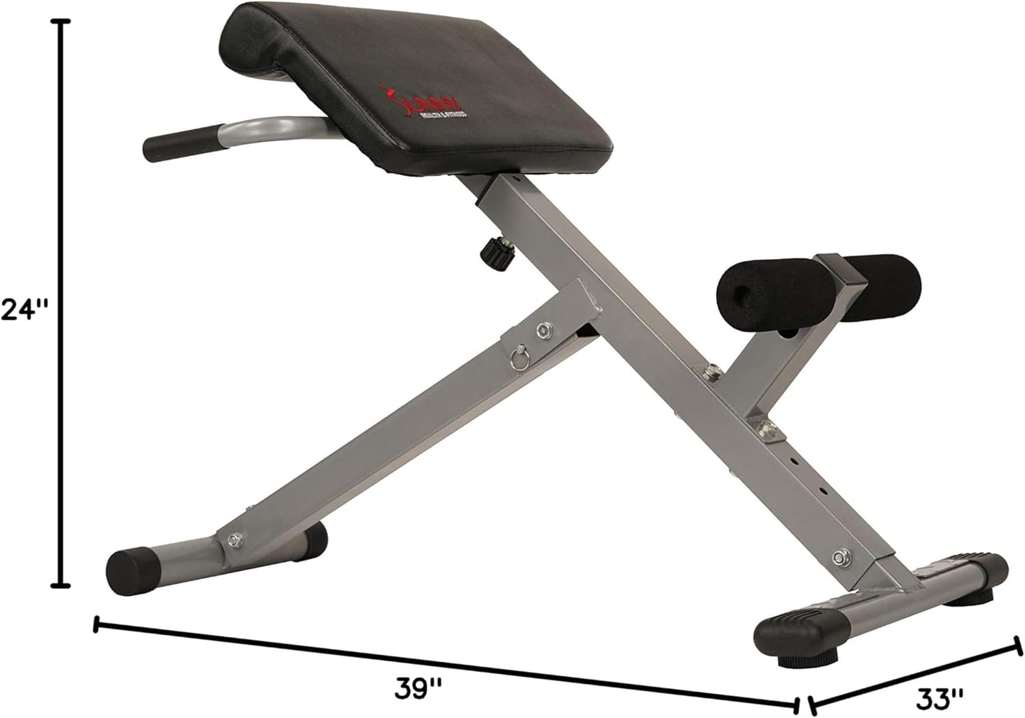 Foldable Roman Chair - Adjustable Hyperextension Bench for Back, Glute & Ab Workouts