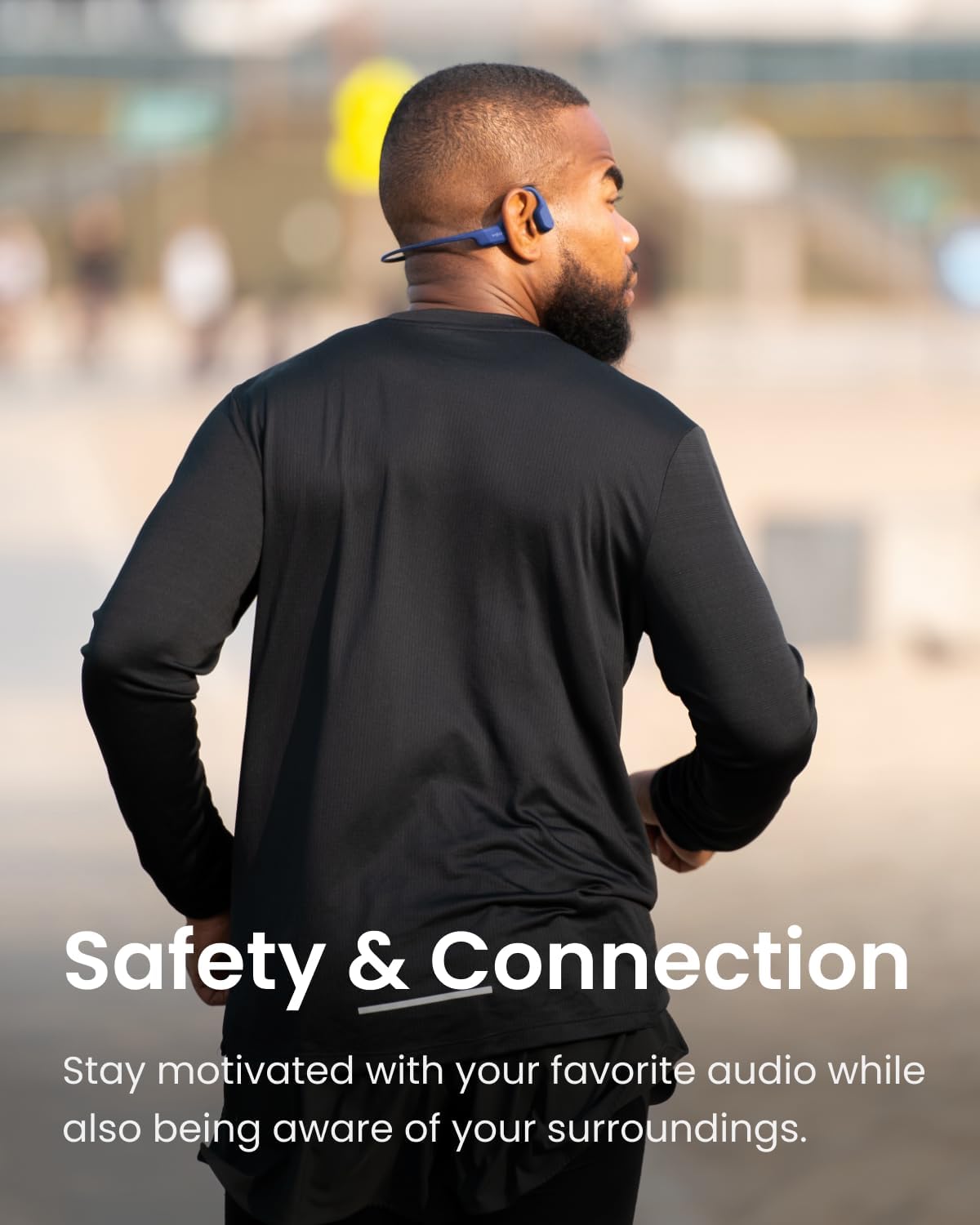 OpenRun Bone Conduction Headphones - Open-Ear Wireless Sport Headphones for Running