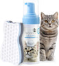 Waterless Cat Shampoo with Brush - 5oz No Rinse Foam Bath for Cats & Kittens