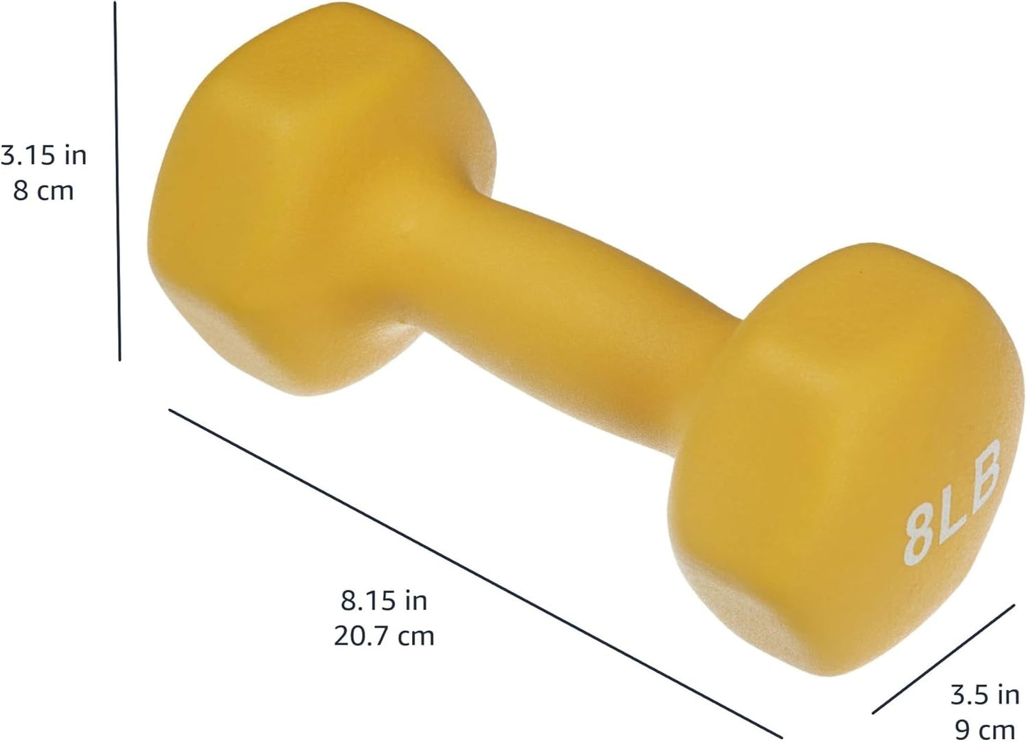 Neoprene Dumbbell Hand Weights - Non-Slip Grip for Home Gym & Strength Training