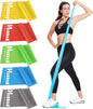 Resistance Bands Set - Latex Free Exercise Bands for Workout, Physical Therapy & Stretching