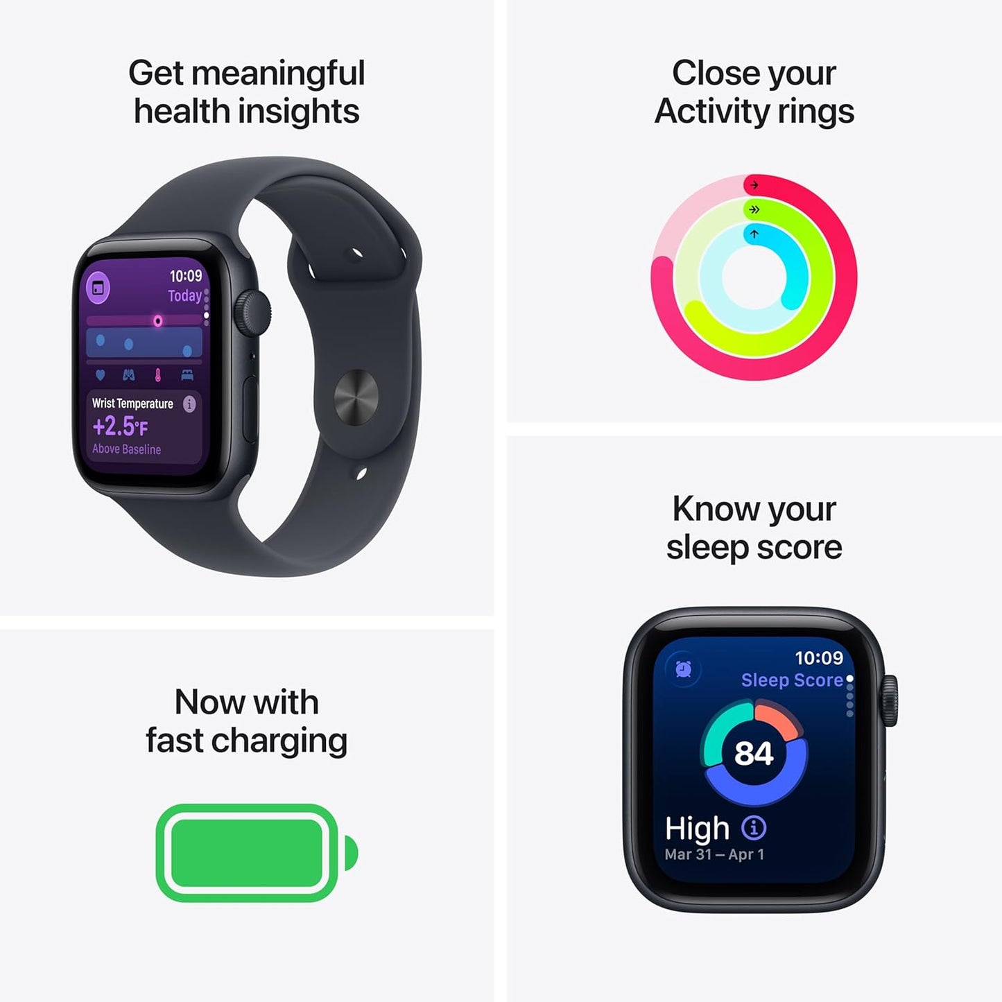 Apple Watch SE 3 [GPS 40mm] Smartwatch with Starlight Aluminum Case & Sport Band S/M