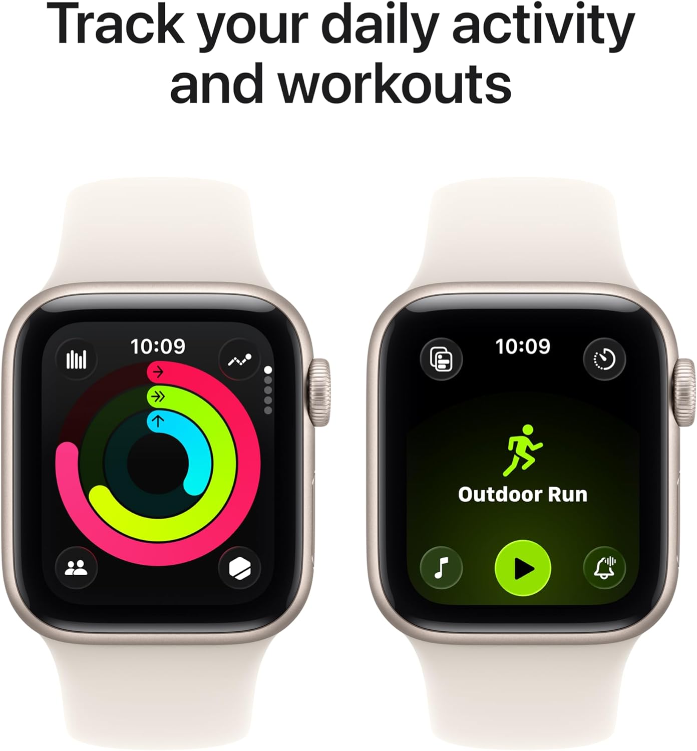 Apple Watch SE 3 [GPS 40mm] Smartwatch with Starlight Aluminum Case & Sport Band S/M