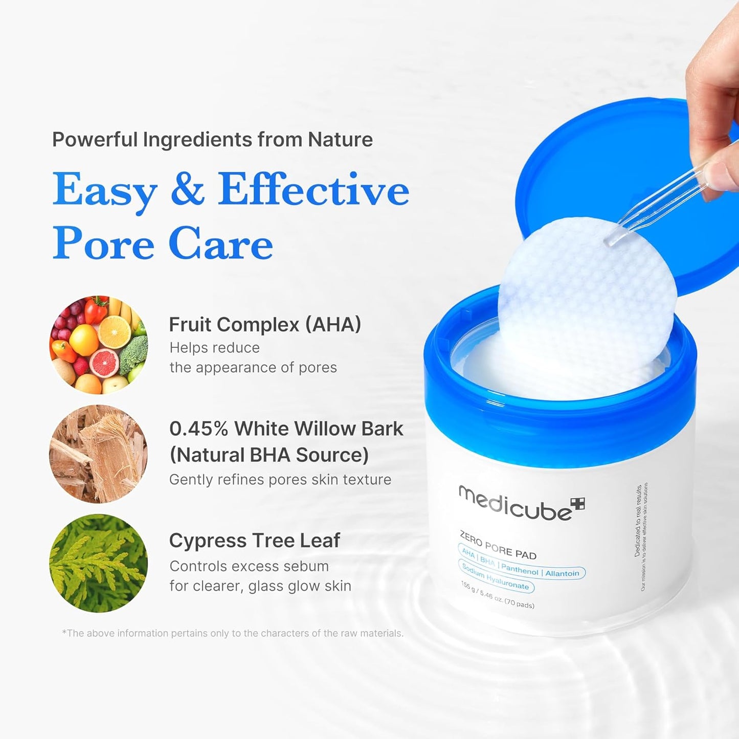 Toner Pads Zero Pore Pad 2.0 - Dual-Textured Exfoliating Pads with 4.5% AHA & 0.45% BHA - 70 Pads