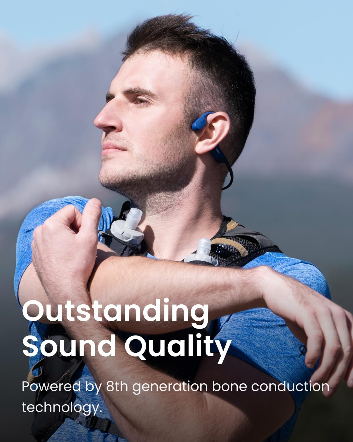 OpenRun Bone Conduction Headphones - Open-Ear Wireless Sport Headphones for Running