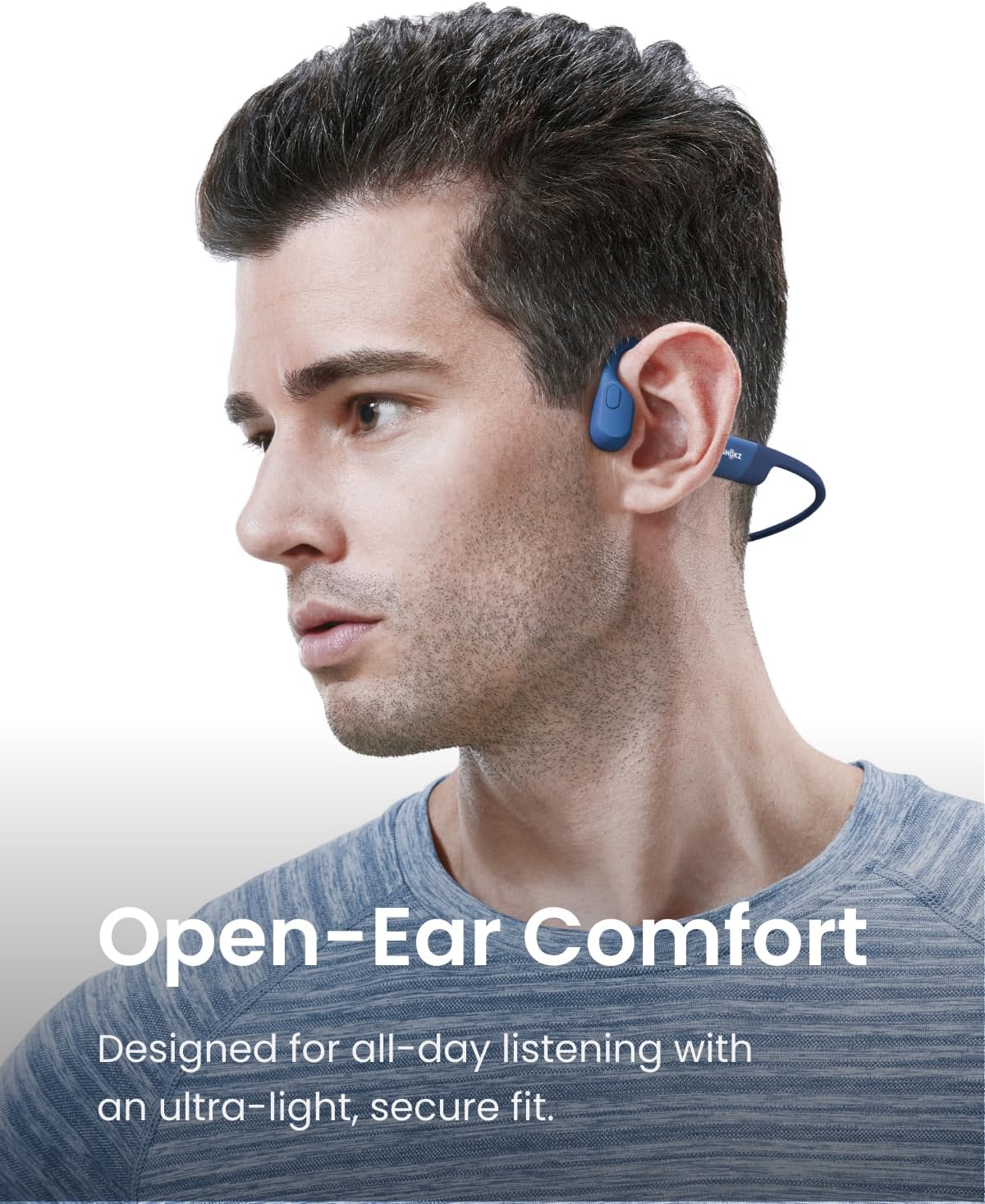 OpenRun Bone Conduction Headphones - Open-Ear Wireless Sport Headphones for Running