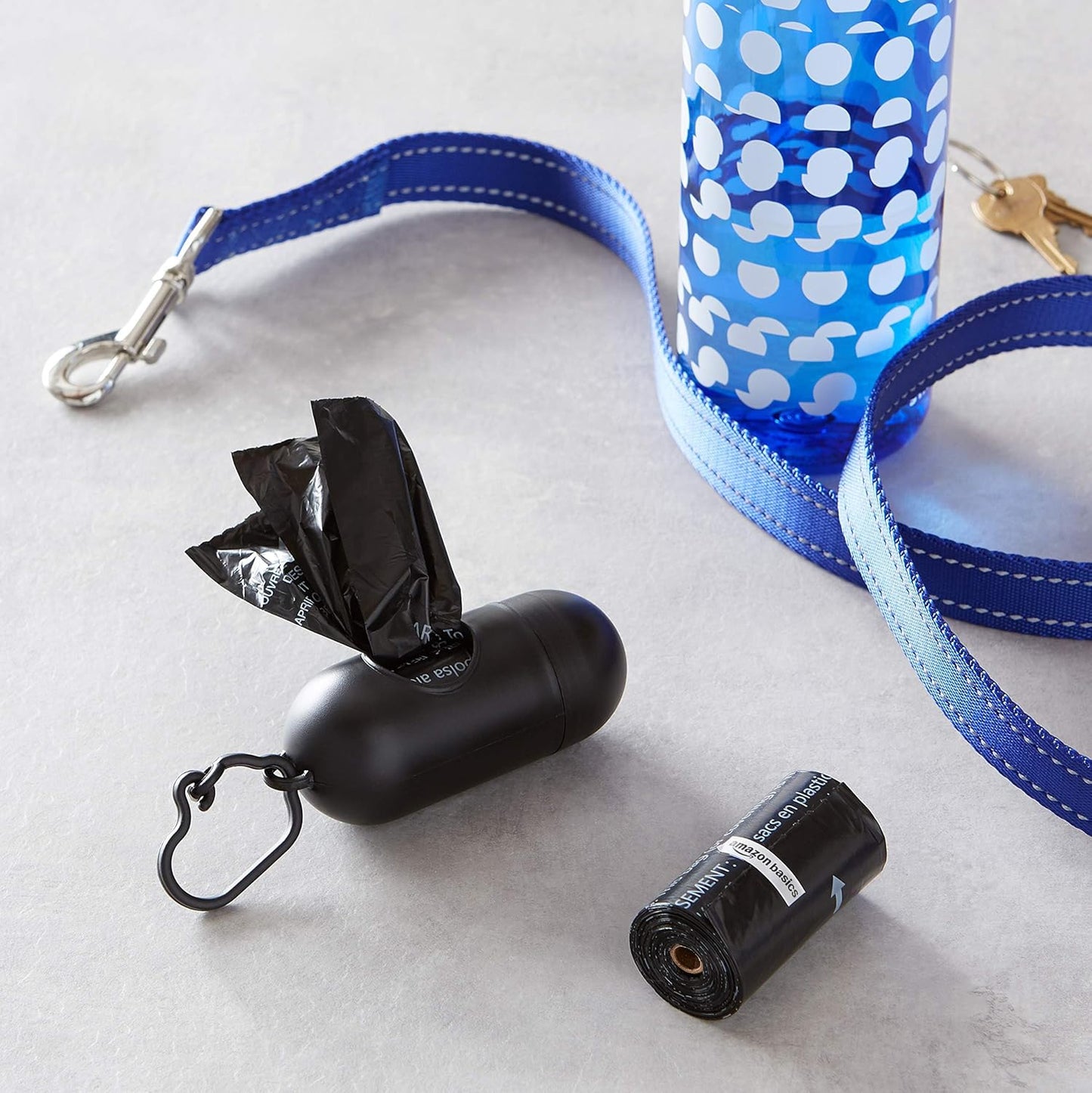 Dog Poop Bags with Dispenser - 300 Count Leakproof Unscented Waste Bags with Leash Clip