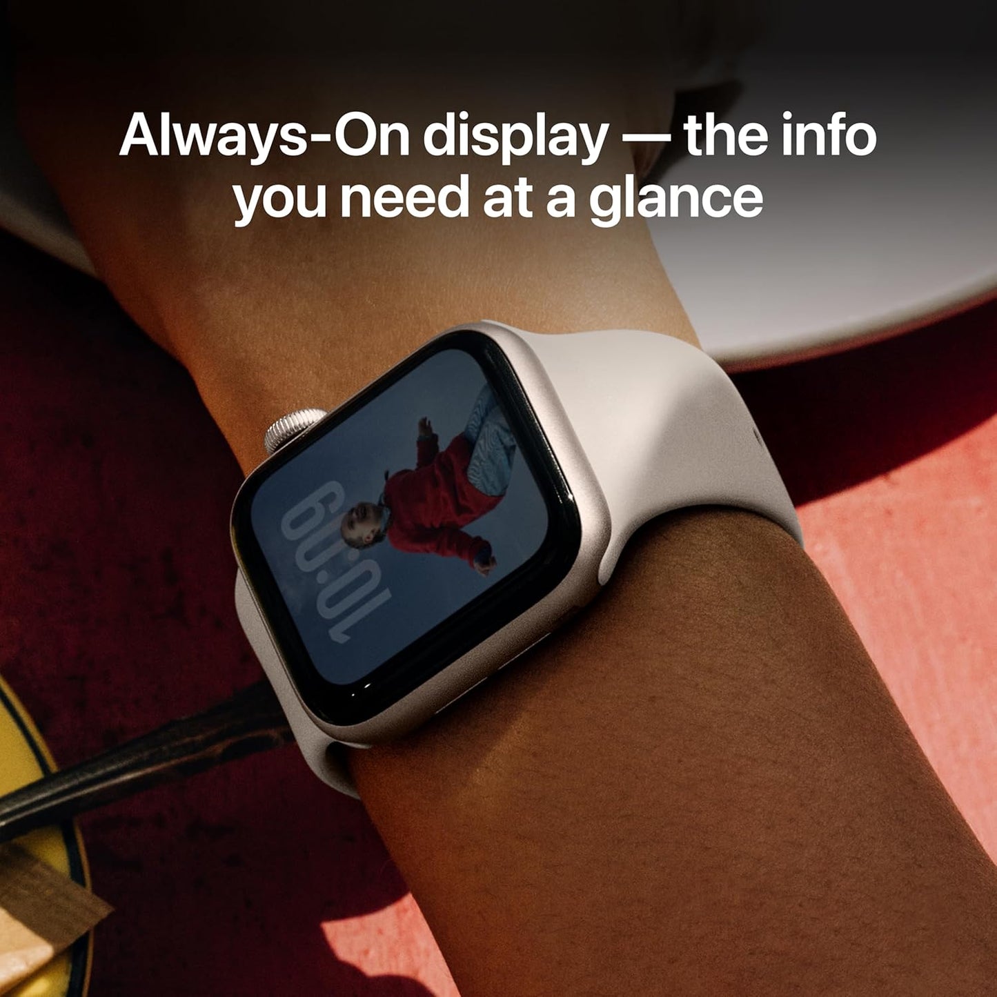 Apple Watch SE 3 [GPS 40mm] Smartwatch with Starlight Aluminum Case & Sport Band S/M