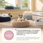 Calming Dog Bed Medium Size - 30" Donut Washable Anti-Slip Round Fluffy Plush Faux Fur Pet Bed for Dogs & Cats up to 45 lbs, Camel