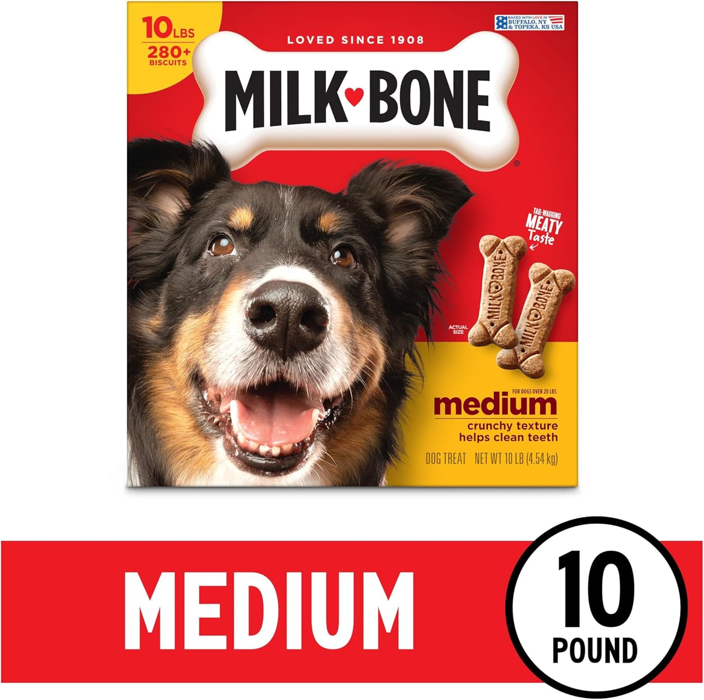 Milk-Bone Original Dog Treats Biscuits for Medium Dogs - 10 Pound