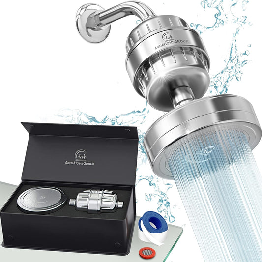 Luxury Filtered Shower Head Set - 20+3 Stage Shower Filter for Hard Water Removes Chlorine and Harmful Substances