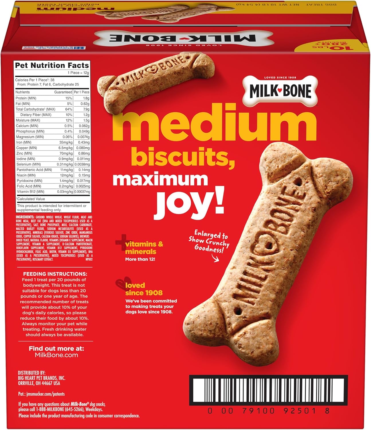 Milk-Bone Original Dog Treats Biscuits for Medium Dogs - 10 Pound