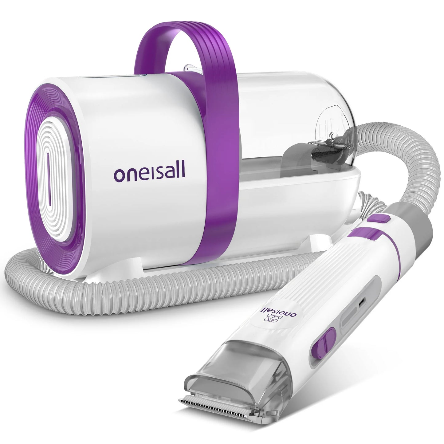 Oneisall LM3 Dog Grooming Vacuum - 8-in-1 Kit, 11000Pa Super Suction, Purple