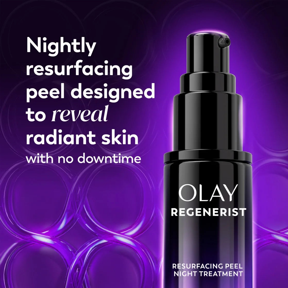 Olay Regenerist Night Resurfacing Peel Treatment - Exfoliating & Renewal, 30mL