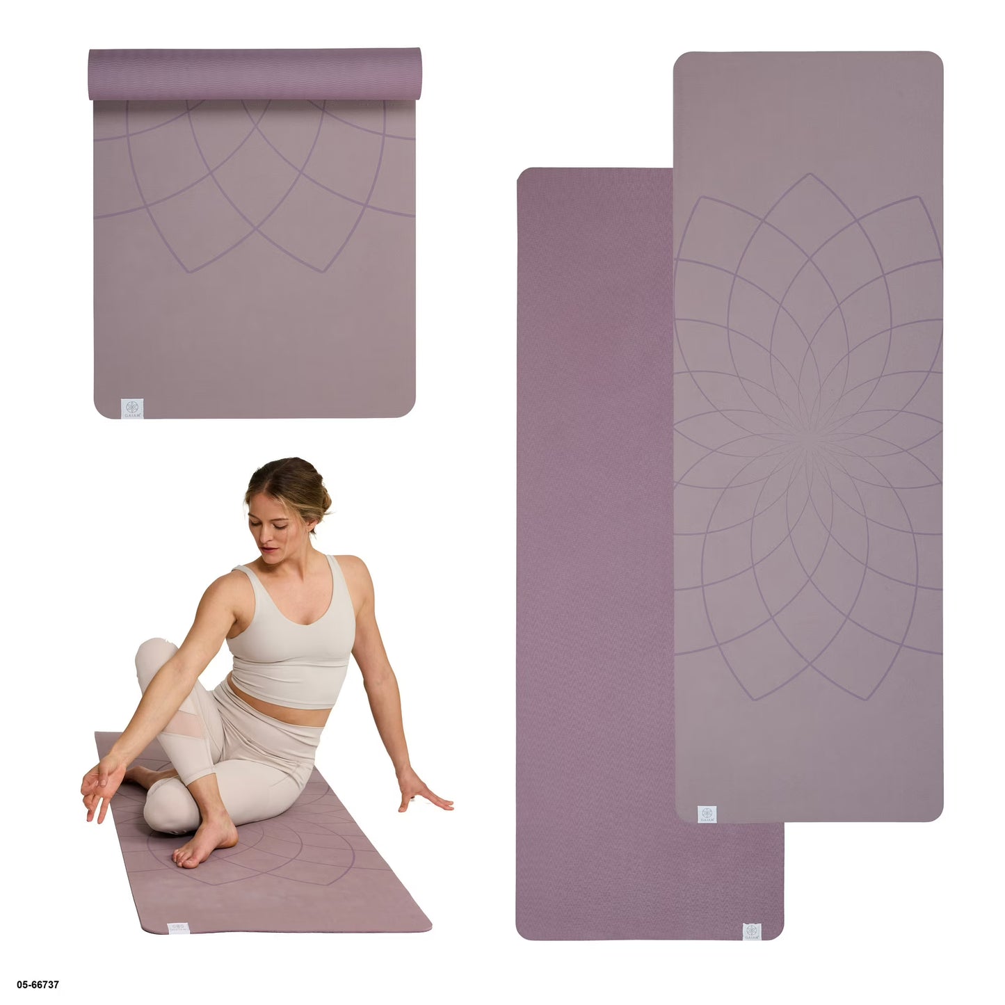 Gaiam Performance Yoga Mat - Durable TPE, 23.5" x 68" x 6MM Thick, Black