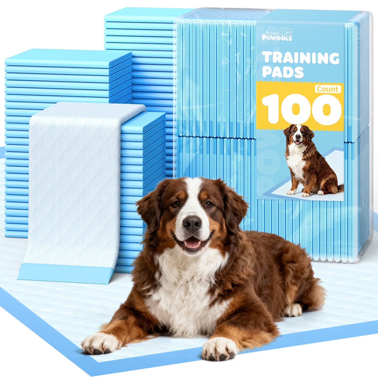 Powools Puppy Pads - Super Absorbent 38" x 28" XX-Large 6-Layer 50 Pack