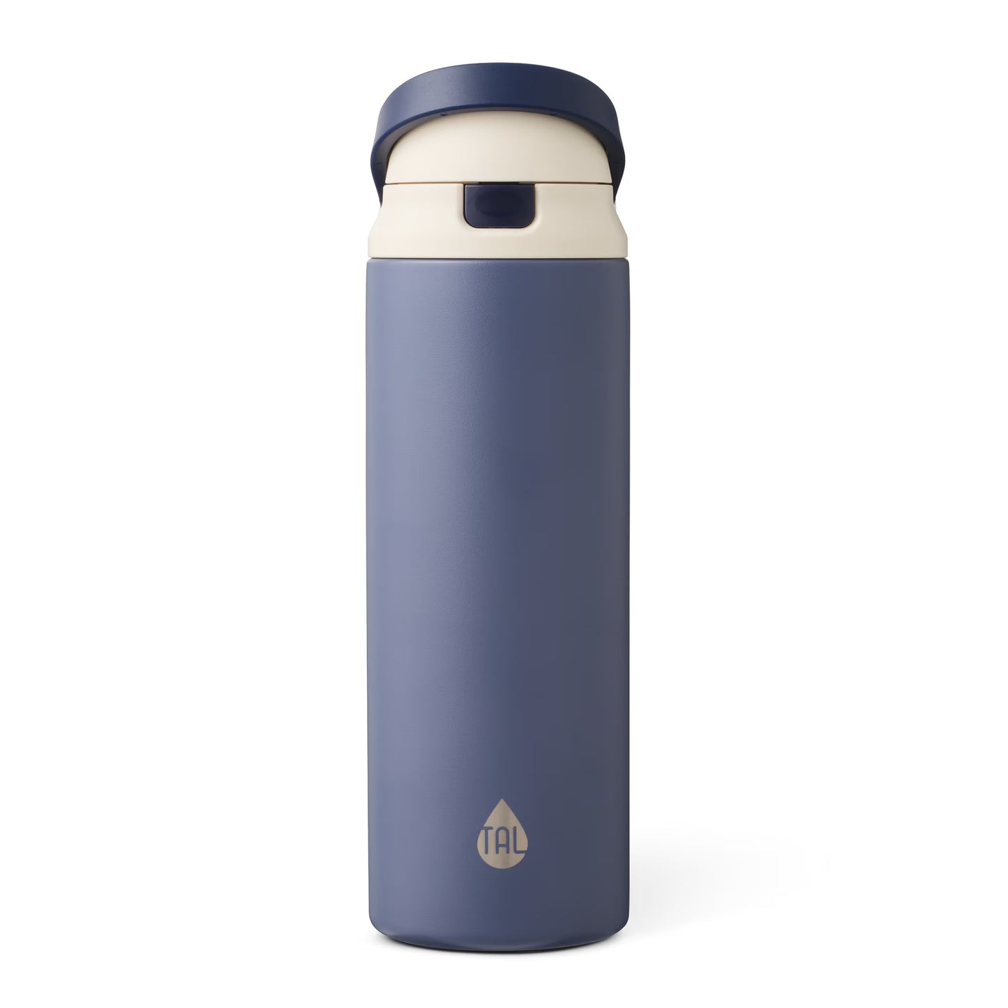 TAL Stainless Steel 2-in-1 Straw and Chug Water Bottle with Push Lid, 24 fl oz, Neon