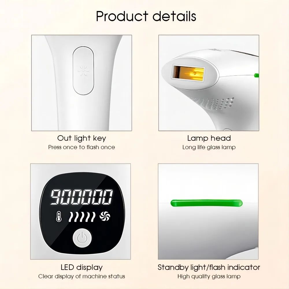 Professional Laser Epilator IPL Hair Removal Device | Body, Bikini & Leg Depilatory