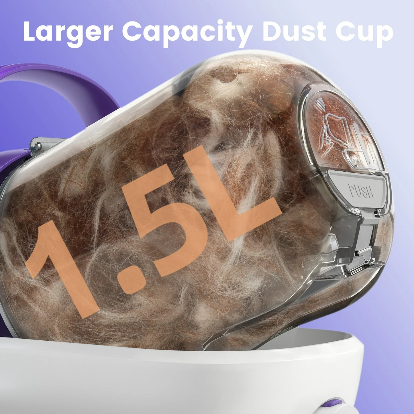 Oneisall LM3 Dog Grooming Vacuum - 8-in-1 Kit, 11000Pa Super Suction, Purple