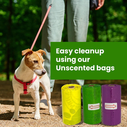 Unscented Dog Poop Bags Biodegradable - 240 Count (16 Refill Rolls) Eco-Friendly Waste Bags