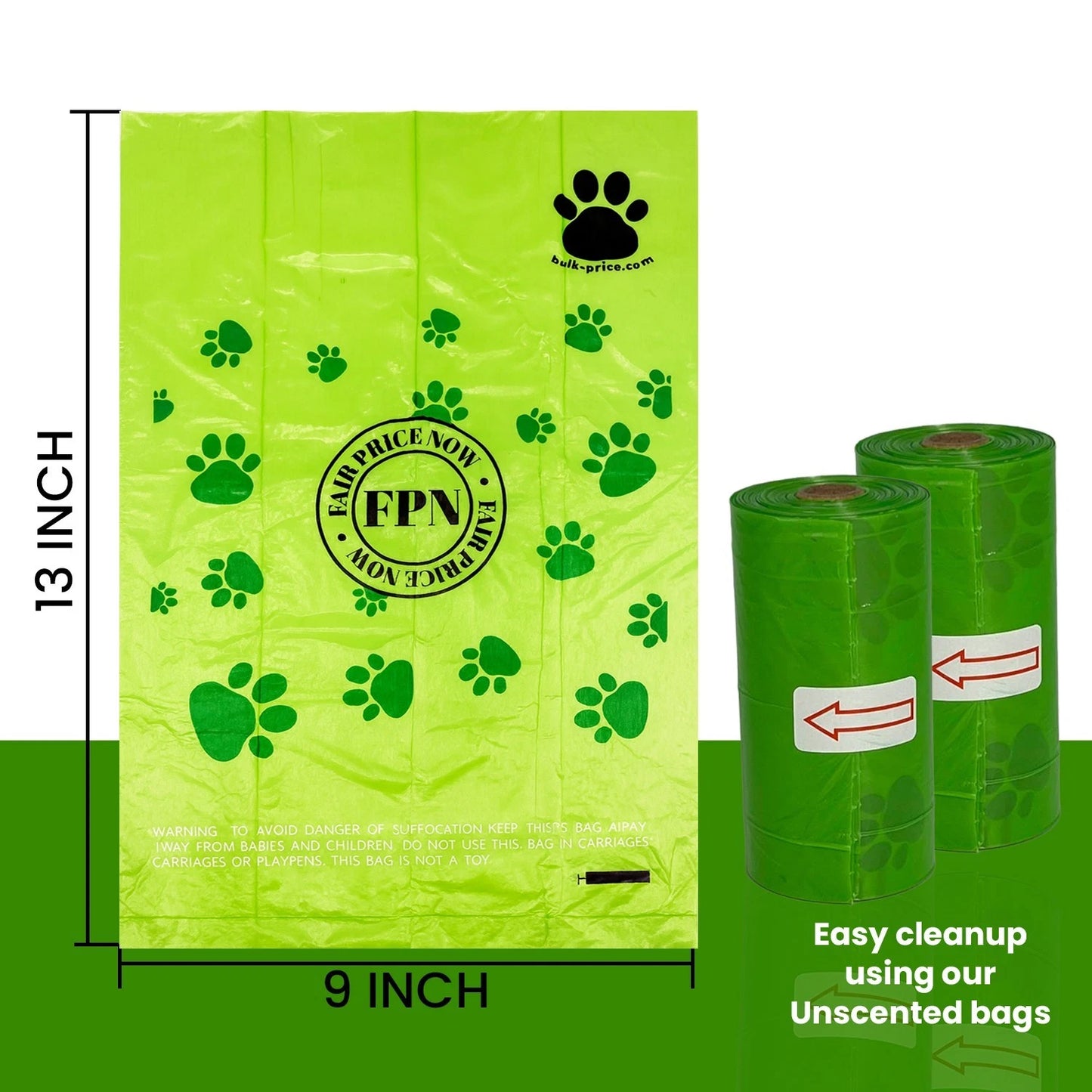 Unscented Dog Poop Bags Biodegradable - 240 Count (16 Refill Rolls) Eco-Friendly Waste Bags