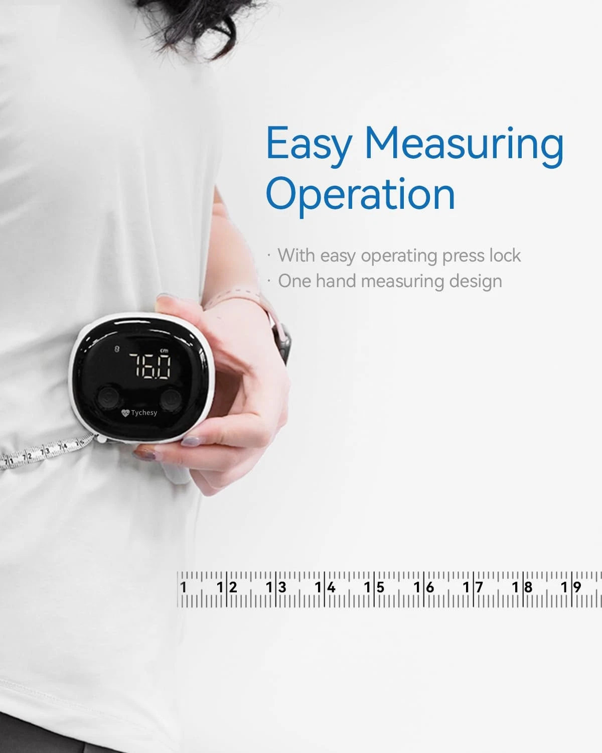 Smart Body Tape Measure - Bluetooth Digital Measuring Tape with APP for Fitness Tracking